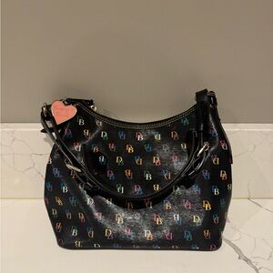 Dooney & Bourke Black Bag with Multicolor Logo